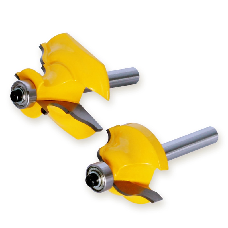 CHWJW 1-2pc 8mm Shank Wainscoting Roman Ogee &amp; Pedestal Router Bit C3 Carbide Tipped Wood Cutting Tool woodworking router bits