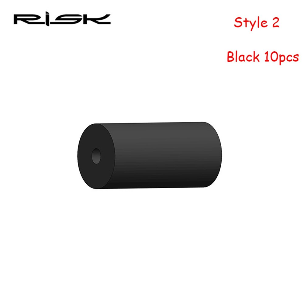 10 Pcs Silica Fiets Kabel Protector Behuizing Plug Mtb Racefiets Brake Shifter Cable Nachtlampje Protector Ring Ultralight: style 2-Black