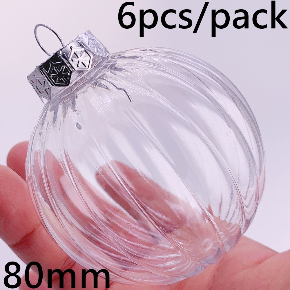 6 Stuks X Diy Shatterproof Transparant Huis Kerstversiering Kerstbal Ornament 115*60Mm Plastic Diamant: Dark Gray