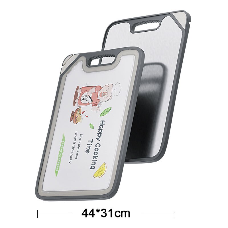 Multipurpose Double-Sided Cutting Board Cutting Board Antibacterial Cutting Board With Whetstone Function: Large-44x31cm