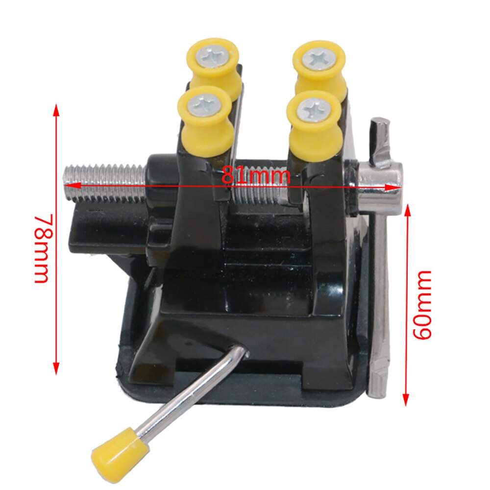 DIY aluminum alloy miniature vise jeweler hobby pliers bench vise mini wood carving jade tool fine-tuning vise