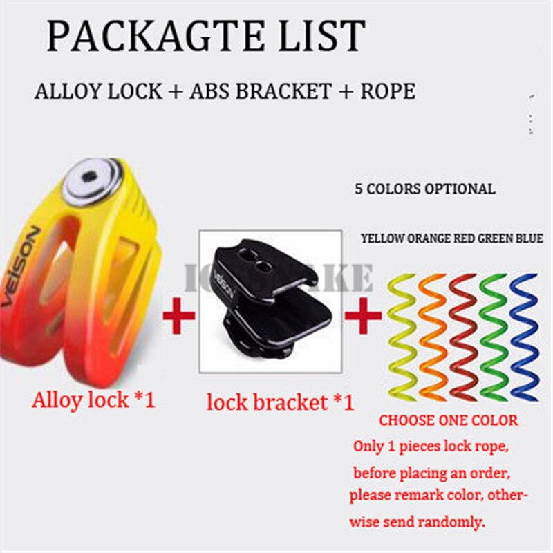 Blokada do motocykla Alarm dla Moto Security zamek do hamulca tarczowego wodoodporny antykradzieżowy motocykl blokada rowerowa Alarm motocyklowy rower: ALLOY RD OG D SET