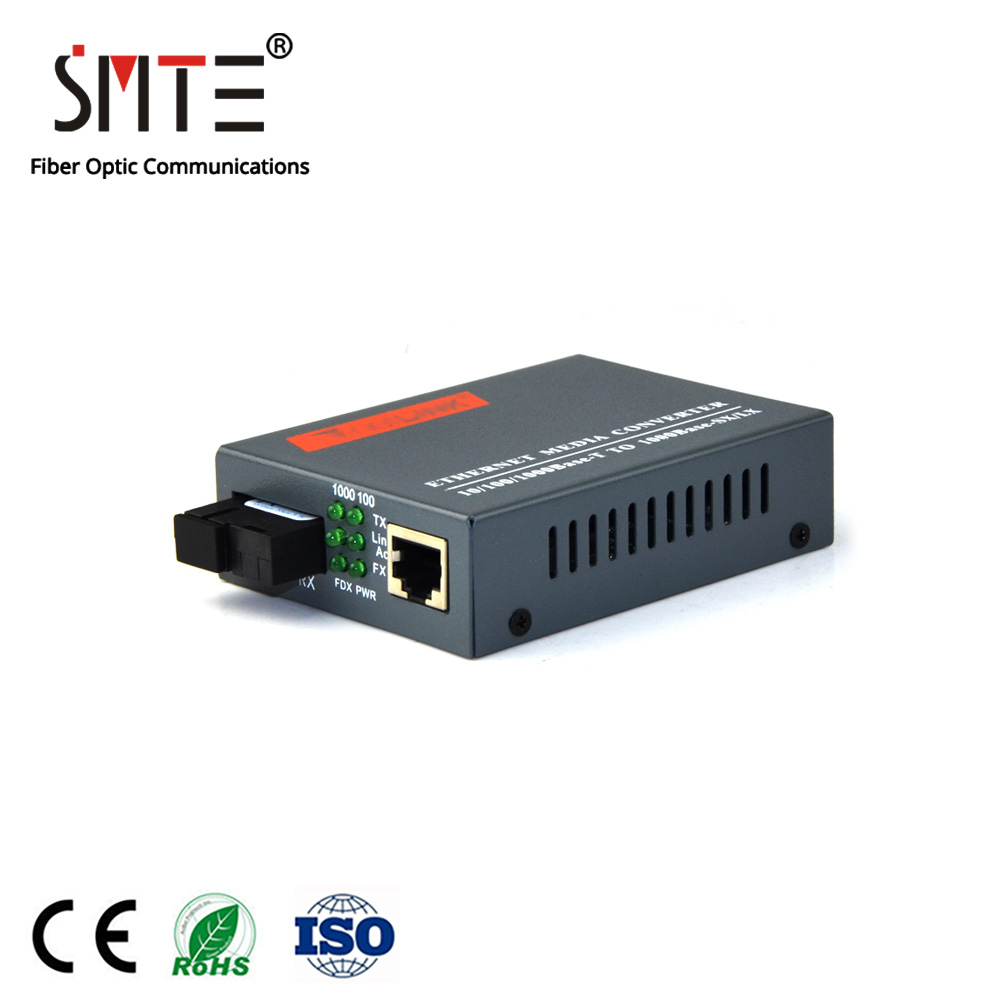 1 pair HTB-GS-03-A/B 3km 1000Mbps Single mode single fiber Gigabit Fiber Optic Ethernet Media Converter