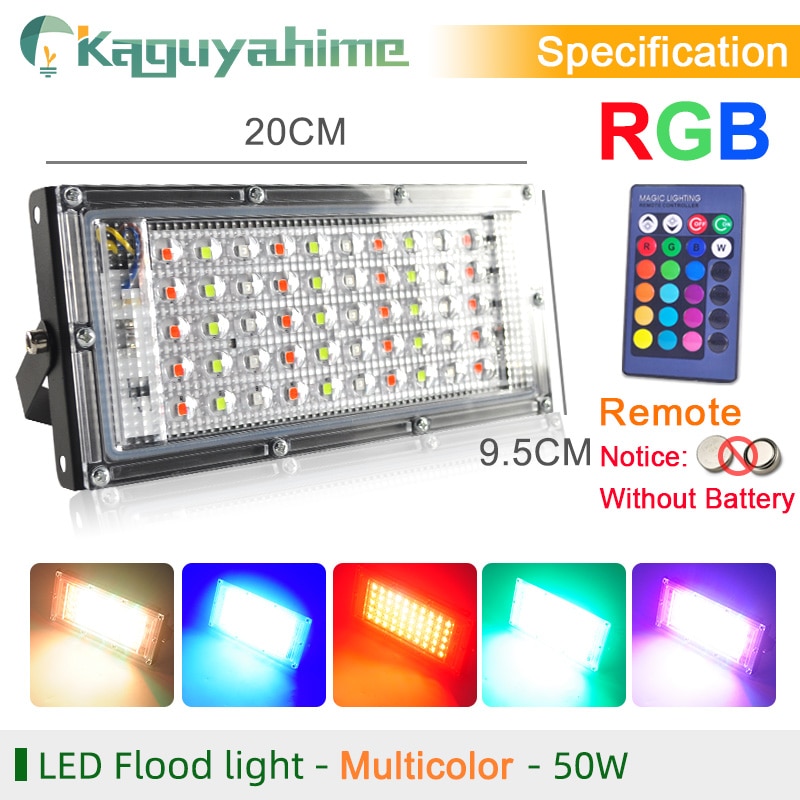 Kaguyahime LED Schijnwerper 50W 10W 220V 240V Reflector Licht Straat Lamp Waterdicht IP65 Outdoor Overstroming Licht tuin LED Spotlight