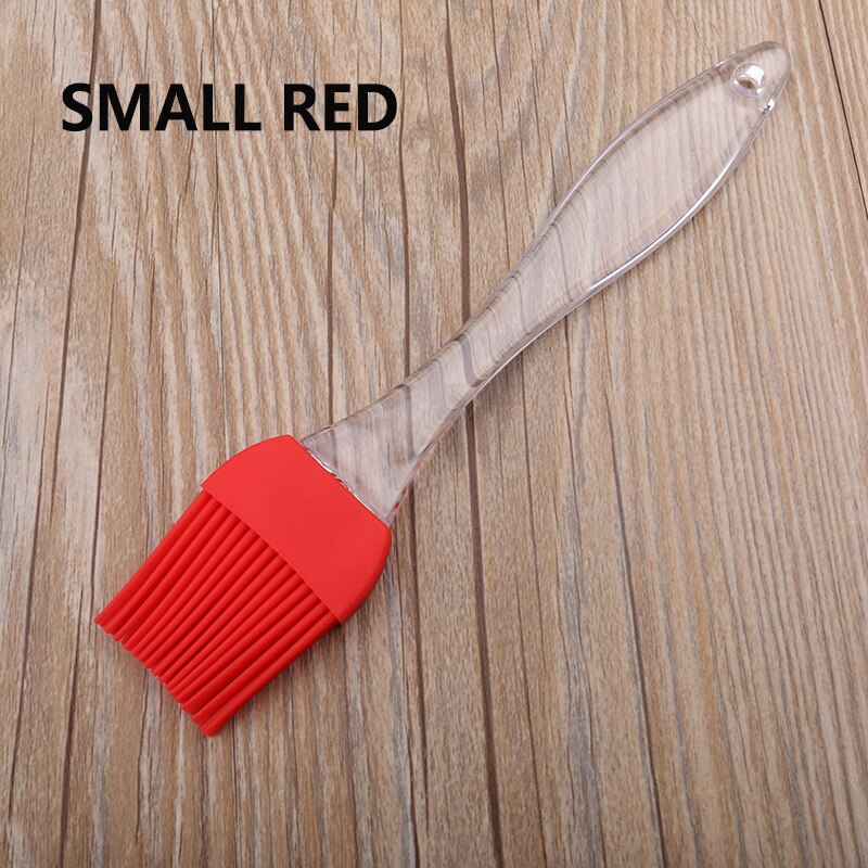Brosse à huile pour gâteau pain beurre | Brosse à pâtisserie en Silicone, brosses à huile pour gâteau, outils de cuisson, sécurité de cuisine, manche en PP 1 pièce: small red