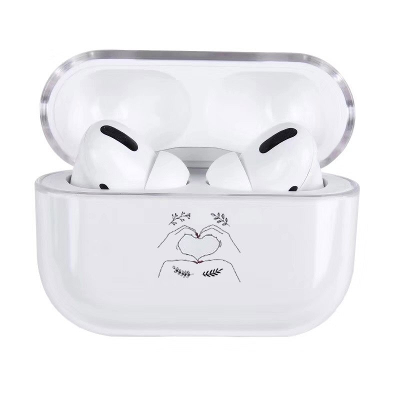 Funda rígida transparente bonita para Apple Airpods funda para auriculares con dibujos animados divertidos para Airpod Pro/2/1: For Pro -5