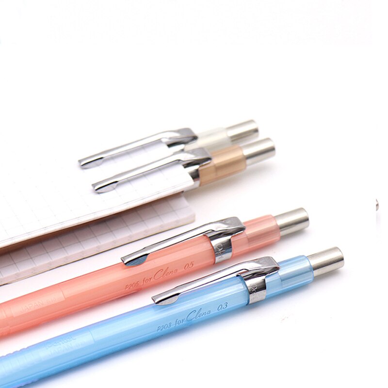 1 cps limited edition japan pentel  p205cl gennemsigtig stang automatisk blyant 0.3/0.5mm tegneblyant