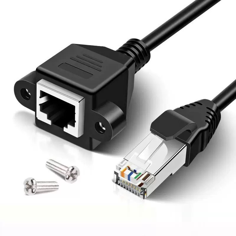 Cavo RJ45 da 8 spillo maschio a femmina Ethernet LAN prolunga di rete connettore per montaggio a pannello a vite cavo di prolunga gatto5E gatto6E RJ 45