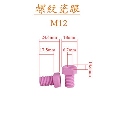 Hul gevindskæring dyse  m8 m 12 m 14 m 16 m 18 m 20 m 24 for aluminiumoxidkeramik skrue med gevind porcelæn øje: M12
