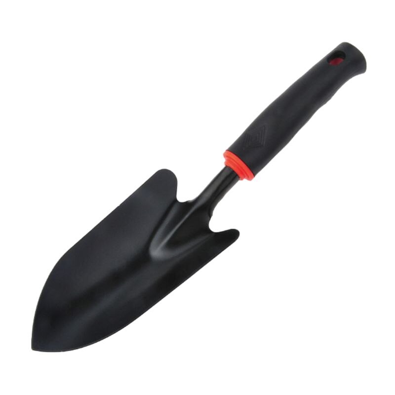 Pala portátil de jardín puntiaguda pala multipropósito duro de acero al carbono mango plástico excavación paleta bonsái hogar: 32x6cm