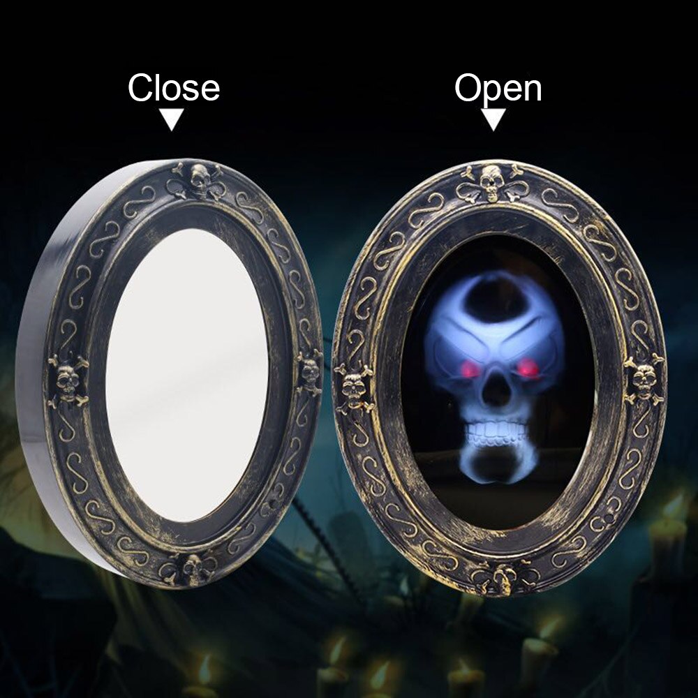 Home Funny ghost mirror, strange sensor, touch sound and light, Halloween decoration, different functions