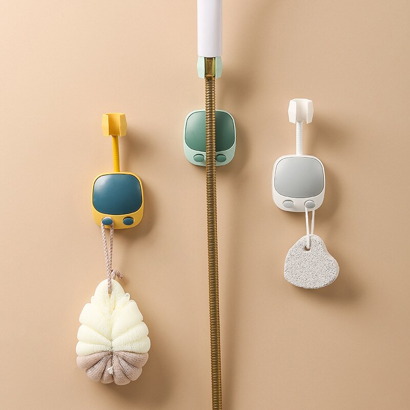 Rotation Universal Shower HolderShower Head Holder Punch-Free Bathroom Bracket Adjustable ABS handheld shower holder Fixed Base