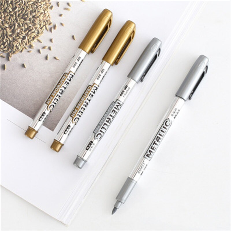 Diy måke sølv kunst markør penner tegning highlighter pensel penn akvarell skole skrivesaker rekvisita låve