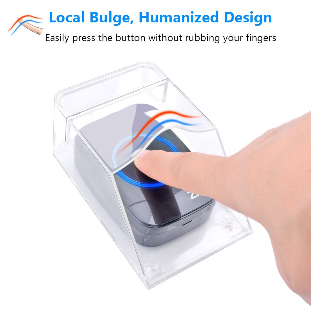 Waterdichte hoes deurbel draadloze slimme deurbel belknop buiten transparante dubbelzijdige tape zender