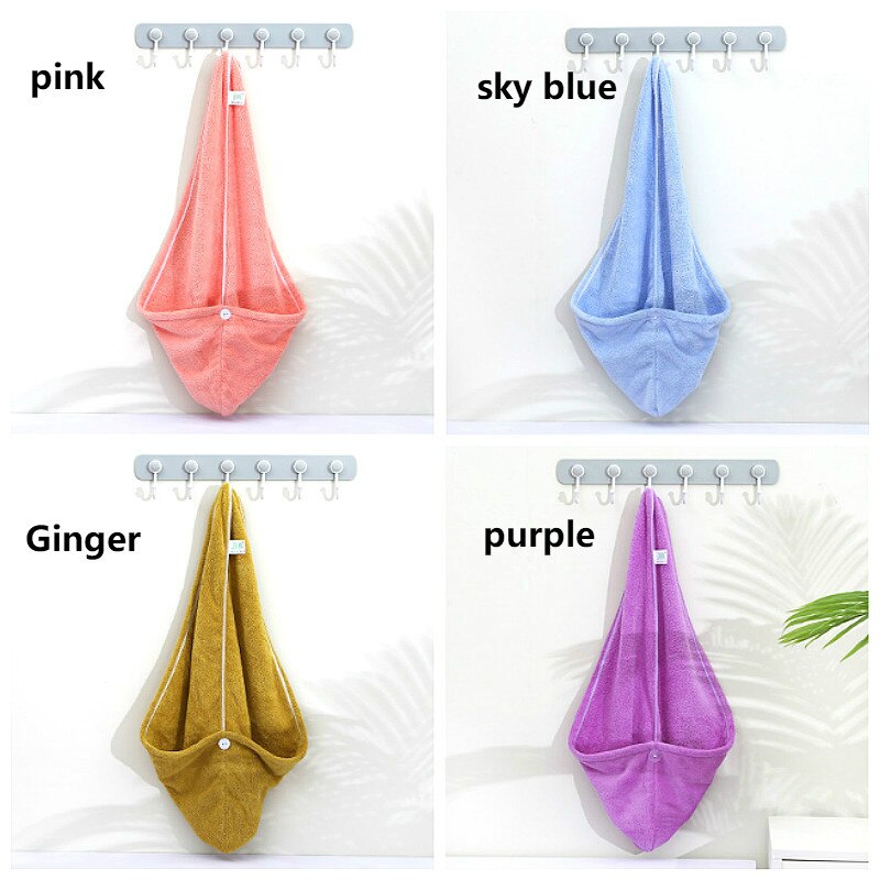 Chapeau absorbant à séchage rapide, 1 pièce, kaki, serviette, Turban enveloppant, chapeau de douche doux, accessoires de salle de bain C01