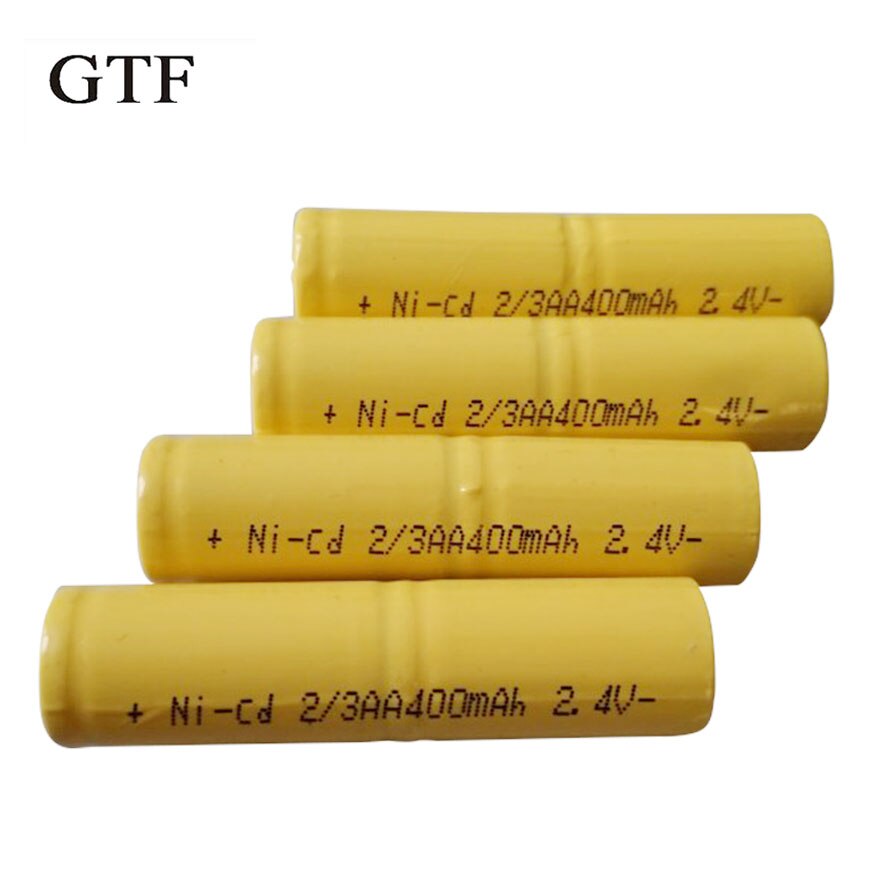 GTF 1-10 Uds 2/3 AA 2,4 v 400mAh ni-cd batería recargable 2/3 AA 2,4 v baterías para Afeitadora eléctrica para cepillo dental o navaja de rasurar luz LED