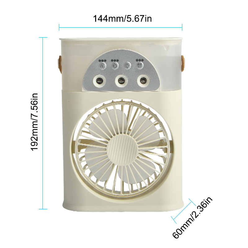 Portable Humidifier Fan AIr Conditioner Household Small Air Cooler Hydrocooling Portable Air Adjustment For Office 3 Speed Fan