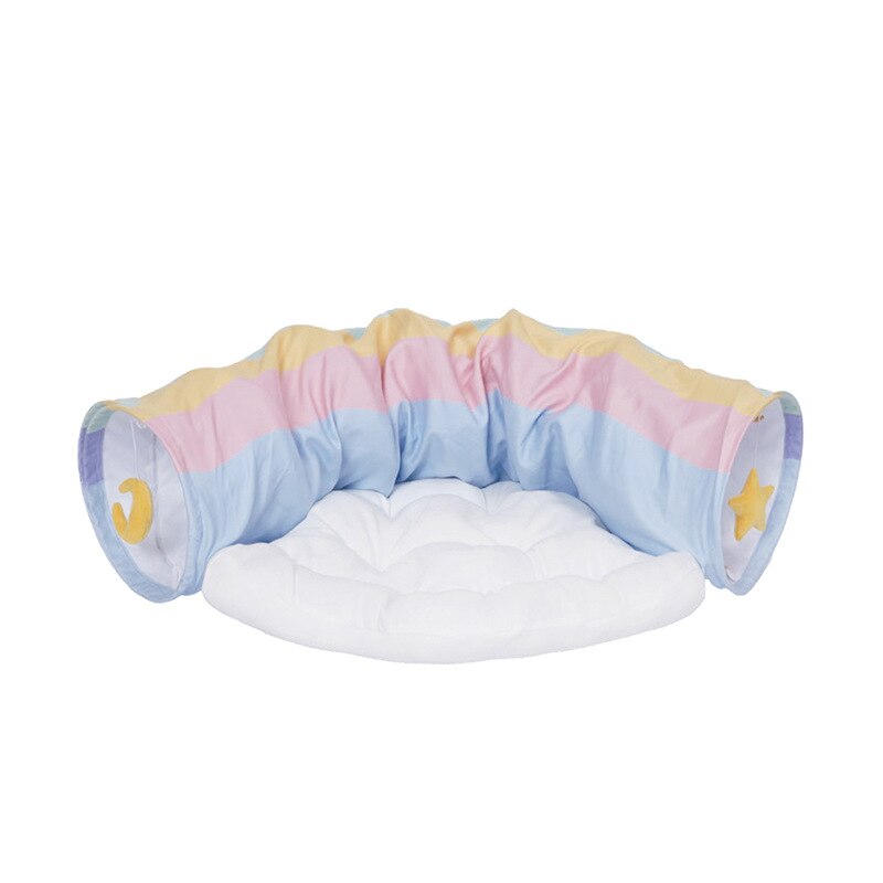 Rainbow Cat Tunnel Cat bed Toy Funny Pet 2 Play Tubes Balls Collapsible Kitten Toys Puppy Ferrets Rabbit Play Dog Tunnel Tubes: 5