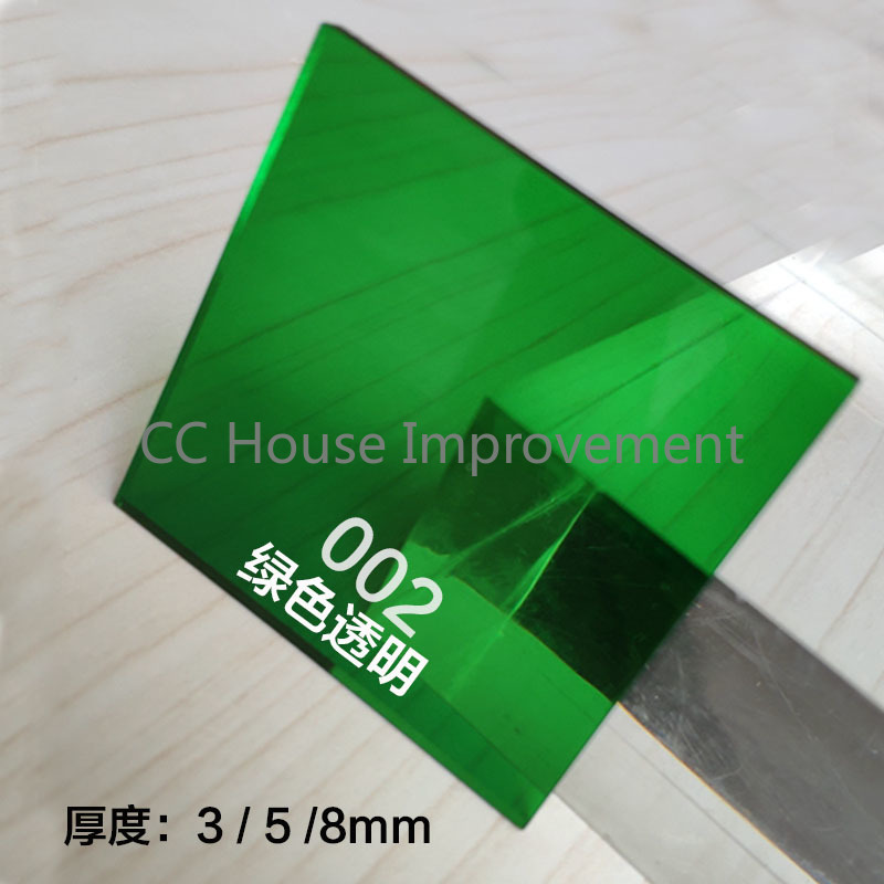 Kleur Plastic Plaat Kleur Transparant Acryl Plaat Customization: 200mmx200mmx3mm / 002