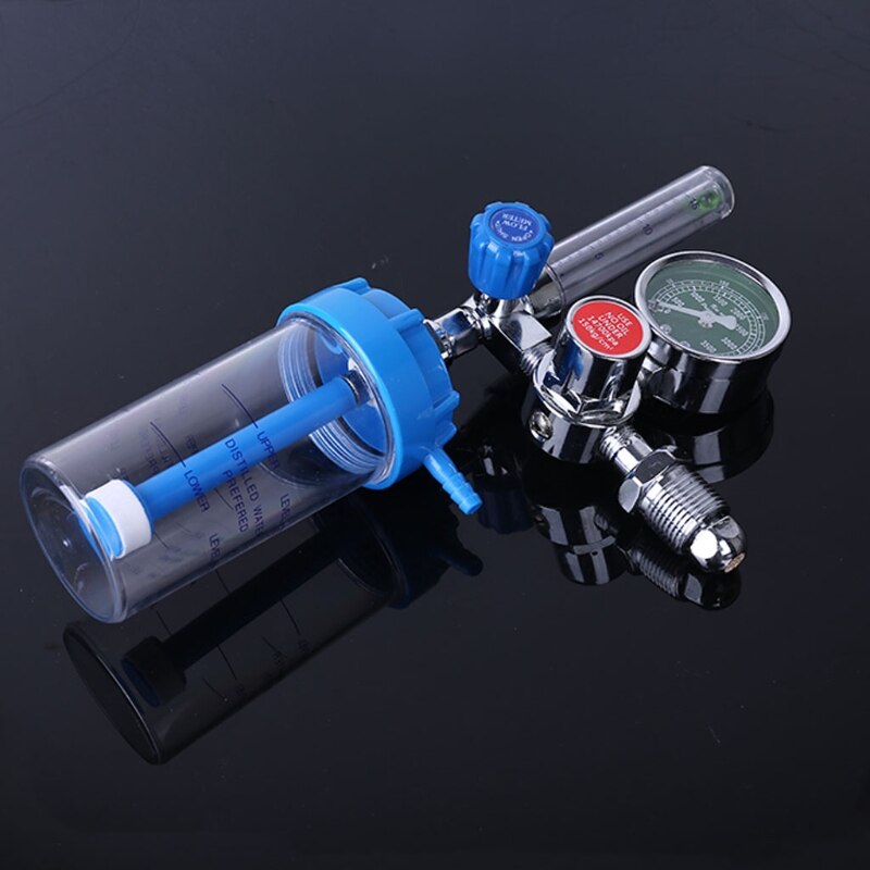 Oxygen Flow Meter Oxygen Flowmeter Pressure Gauge Oxygen Pressure Regulator 0-10L/min G5/8 for Elderly
