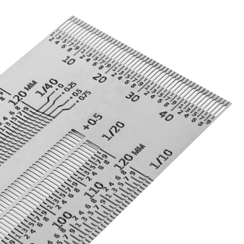 120 MM T Square Woodpecker Tools Woodpecker Square Precision Tiny T-Rule Precision Marking Ruler