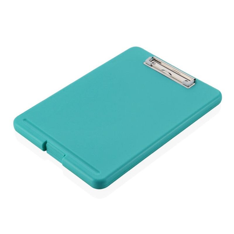 A4 Plastic Storage Clipboard File Box Case Document File Folder Clipboard Office: Blue