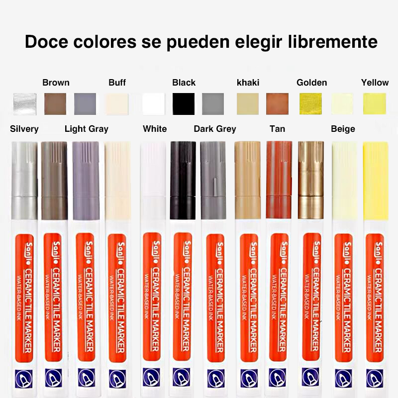 Rotulador blanco resistente al agua, reparación de costuras de pared, azulejos, marcadores de lechada, suelo, baño, herramientas de pincel de pintura descontaminante, 1/3 Uds.