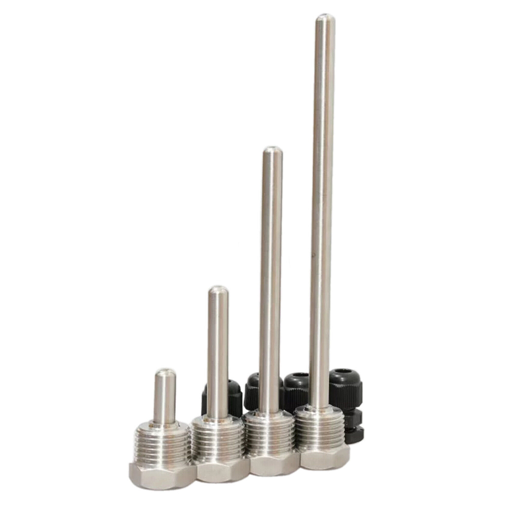 Pozzetto termometrico da 30-200 mm in acciaio inossidabile 304 con filettatura 1/2 G OD6mm Tasca per manicotto ad immersione per sensore di temperatura