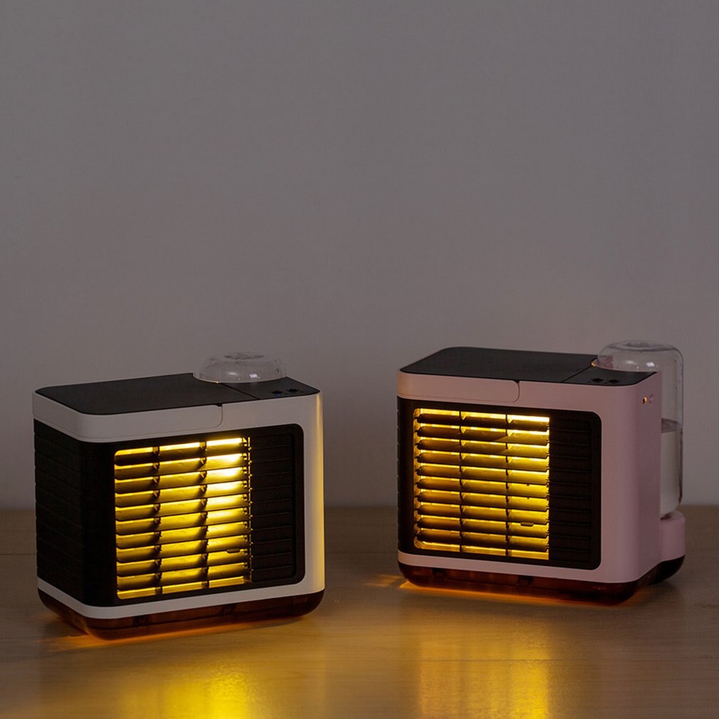 Usb Rechargeable Negative Ion Air Conditioning Fan Three Gear Wind Speed Low Noise Small Mini Water Cooling Fan