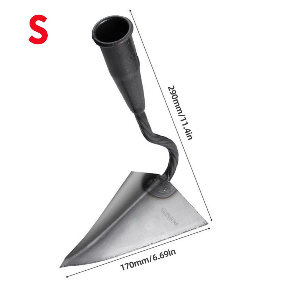 Triângulo de ponta pequena enxada para fazenda, torneamento de terra Solo solto Arado manual Arado manual Ferramentas de jardim Ferramentas agrícolas: Vermelho