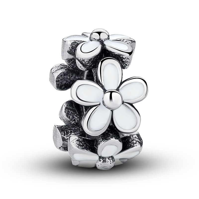 WOSTU-collier en argent Sterling 925, breloques de marguerites chérie, breloques d'espacement, originale, bijou: XCHS144