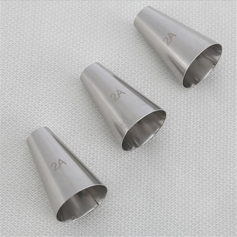 Round Cake Nozzles Pastry Tips Cup Cake Cream Decorating Tool Stainless Steel Cupcake Cookie Piping Nozzle DIY Macaroon #2A