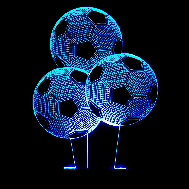 3D FußBall Nacht Licht 7 Farben Ändern LED USB FußBall berühren Tisch Schlafzimmer Schreibtisch Lampe Dekor für Geburtstag Weihnachten Illusion