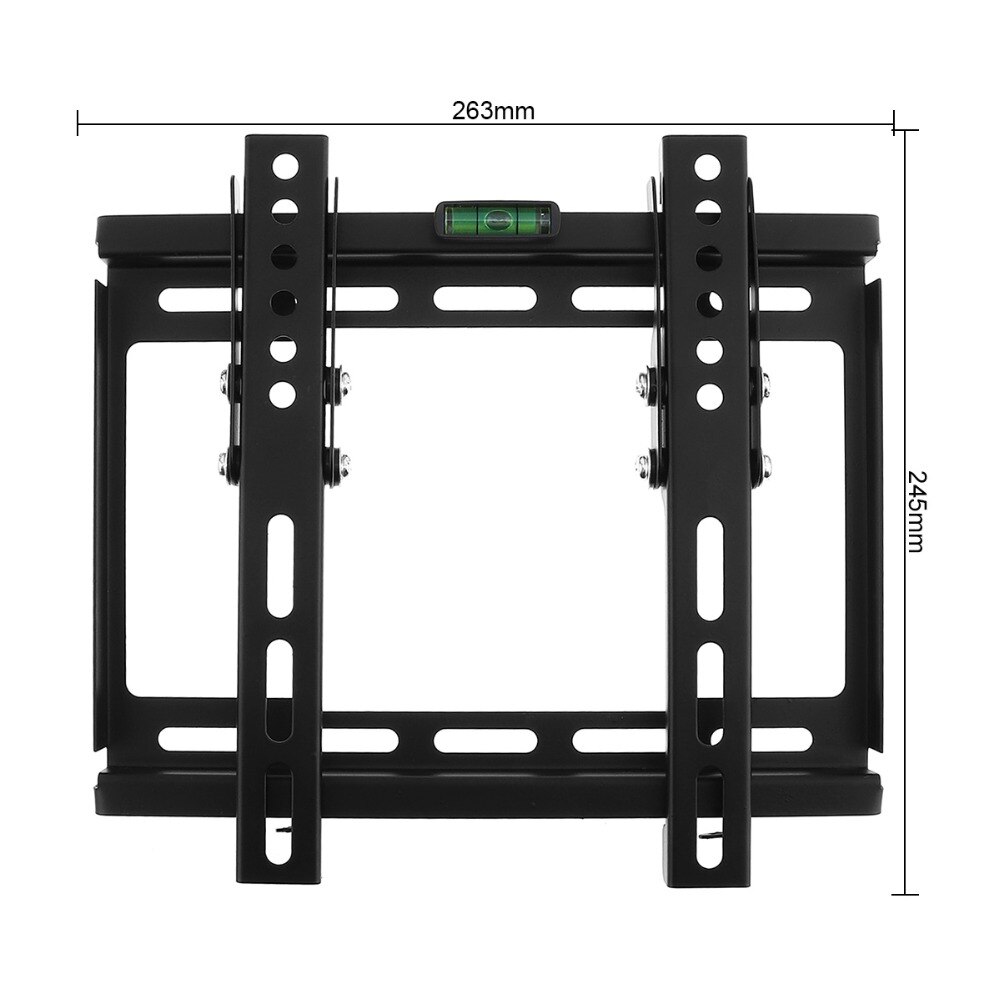 20KG Adjustable TV Wall Mount Bracket Flat Panel TV Frame Support 10 Degrees Tilt with Level for LCD LED Monitor Flat Pan