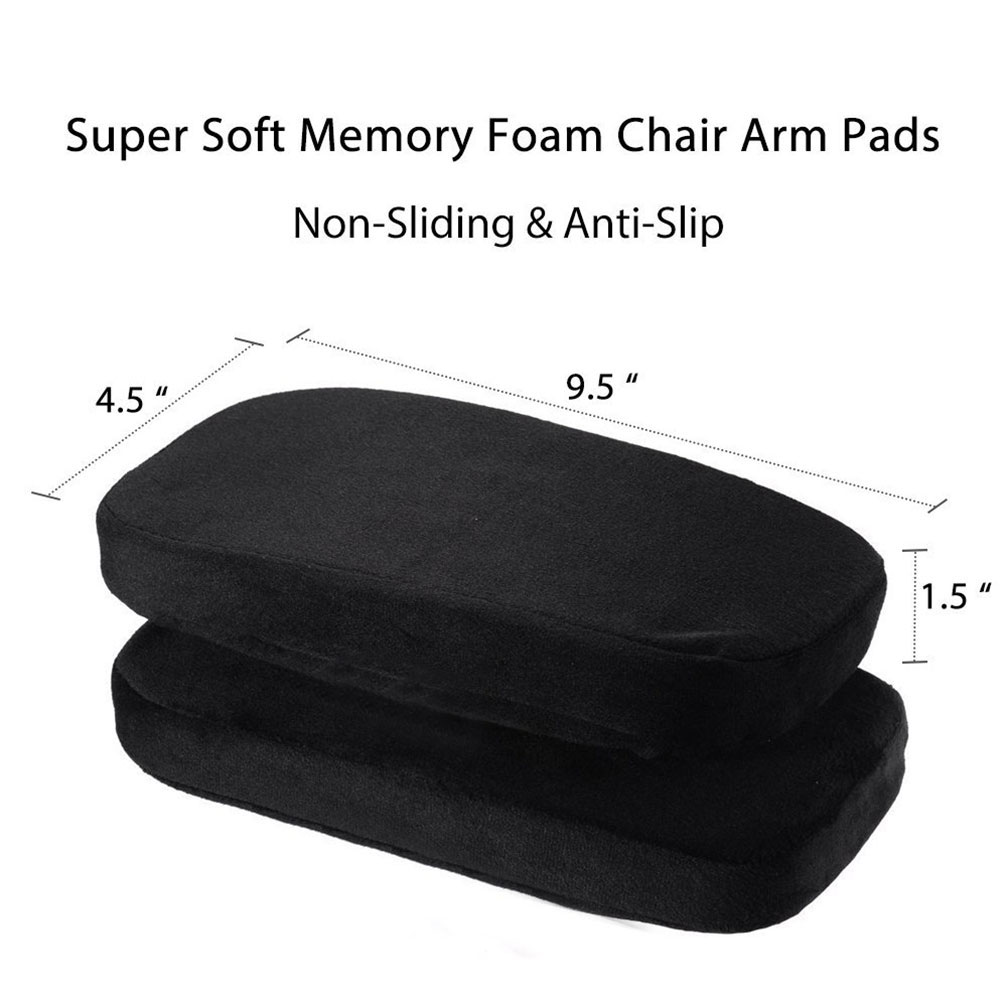 Kontor hem kudde stol armstödsdyna mjukt stöd ergonomiskt avlastning tryck underarmar memory foam armbågskuddar överdrag universal