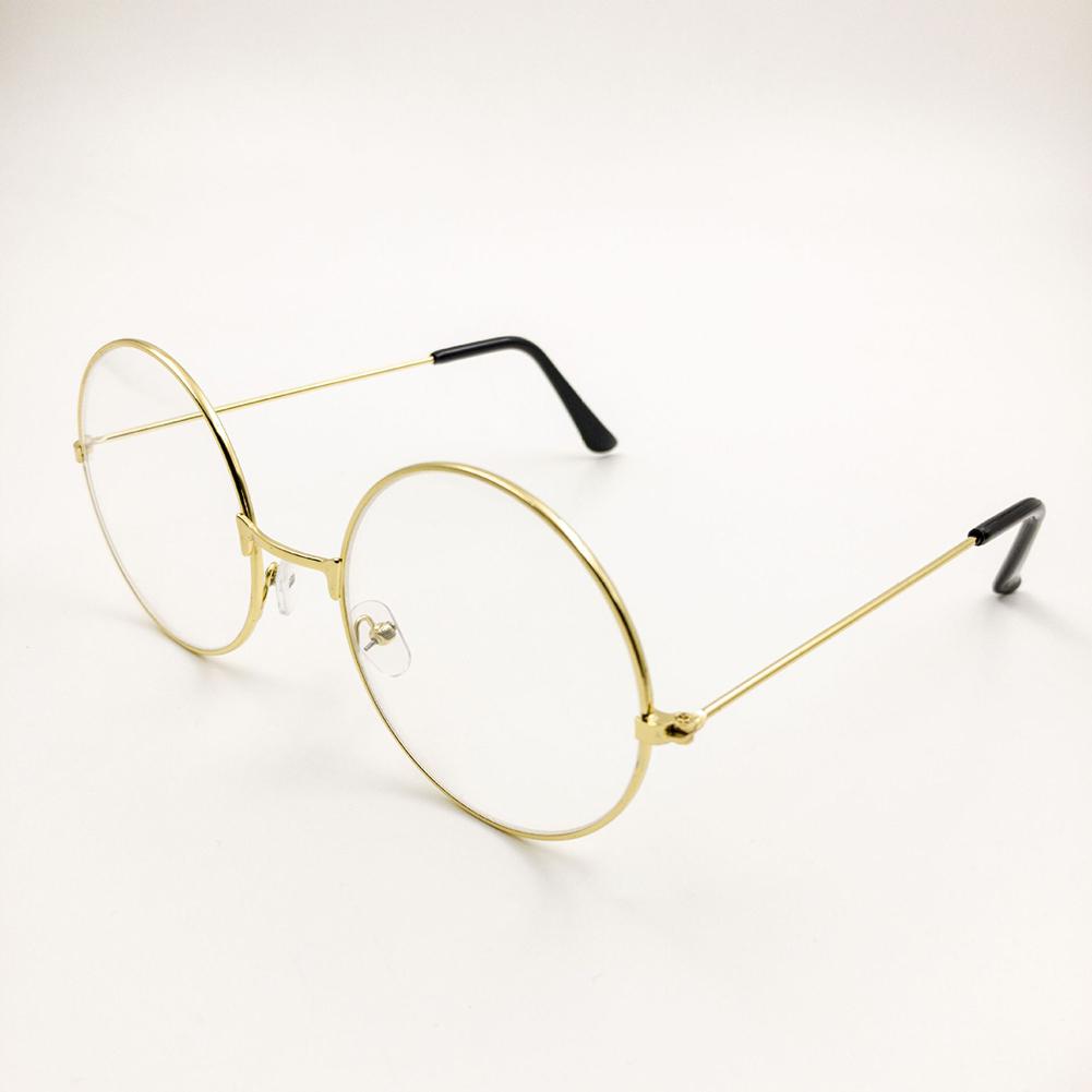 Retro Metal Frame Round Sunglasses Flat Glasses