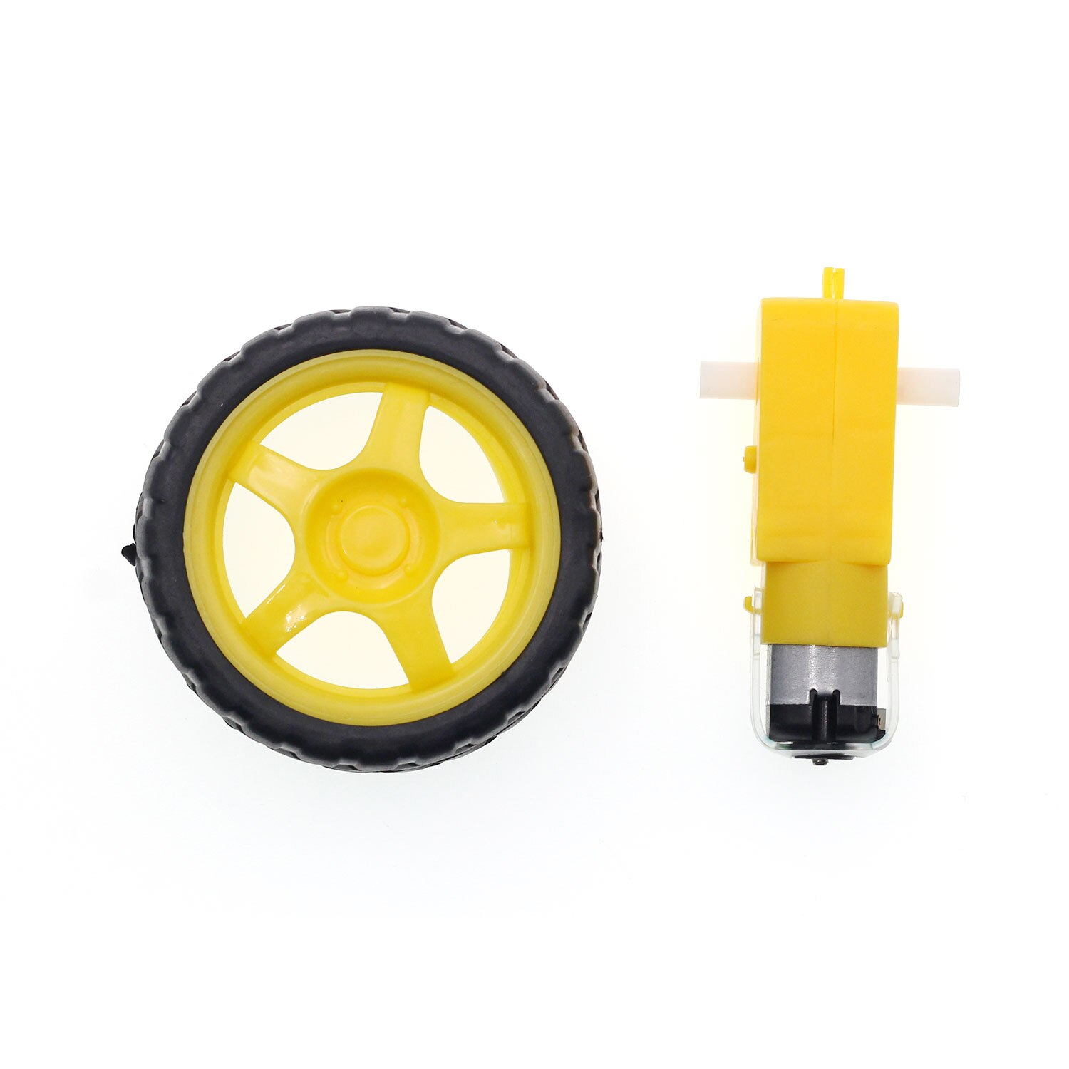 TT Motor 130 Smart Car Robot Gear Motor for arduino DIY Kit Wheels Smart Car Chassis Motor Robot Remote Control: motor and wheel