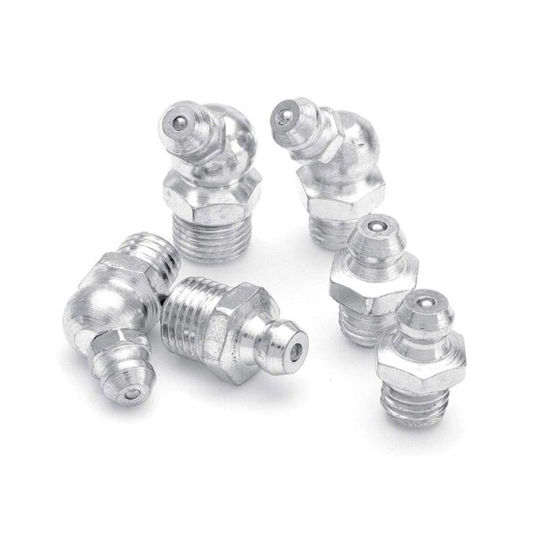 Butter Mouth Set,Metric Hydraulic Zerk Grease Fittings Assortment Kit,123Pcs ( M6 M8 M10 Metric)