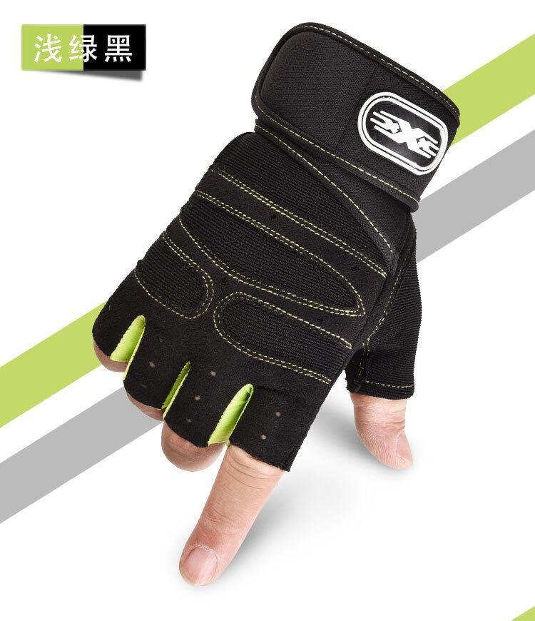 Gym Mannen Handschoenen Fitness Gewichtheffen Anti-Slip Zachte Anti-Shock Motor Half Vinger Dumbbell Training Sport Fietsen Vrouwen Handschoenen: plum / XL