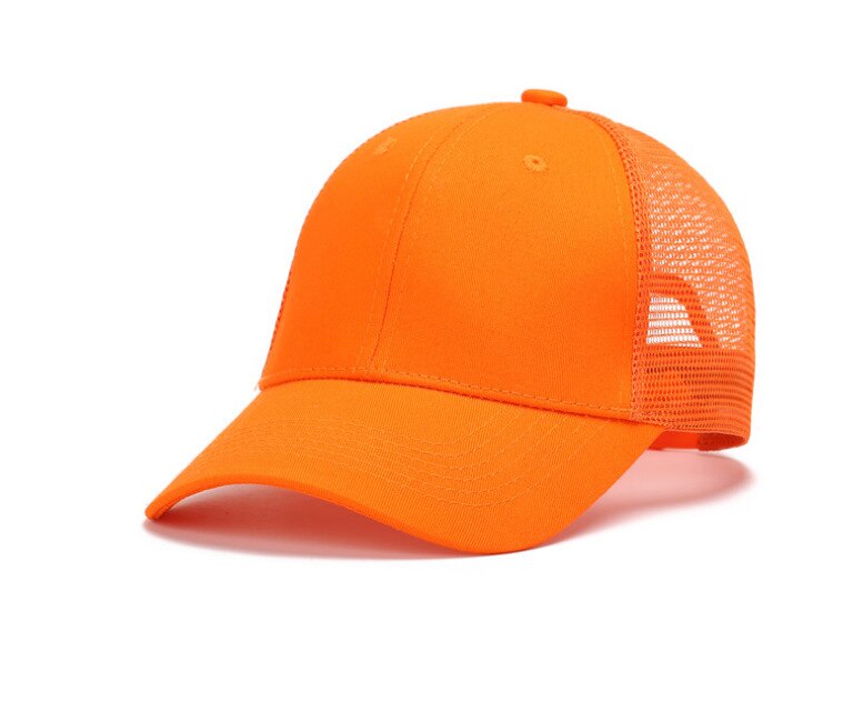 Frauen Baseball Kappe Frauen Hysterese Hut Sommer Messy Bun Mesh Hüte Casual Unisex Einstellbare Baseball Caps Weibliche: Orange