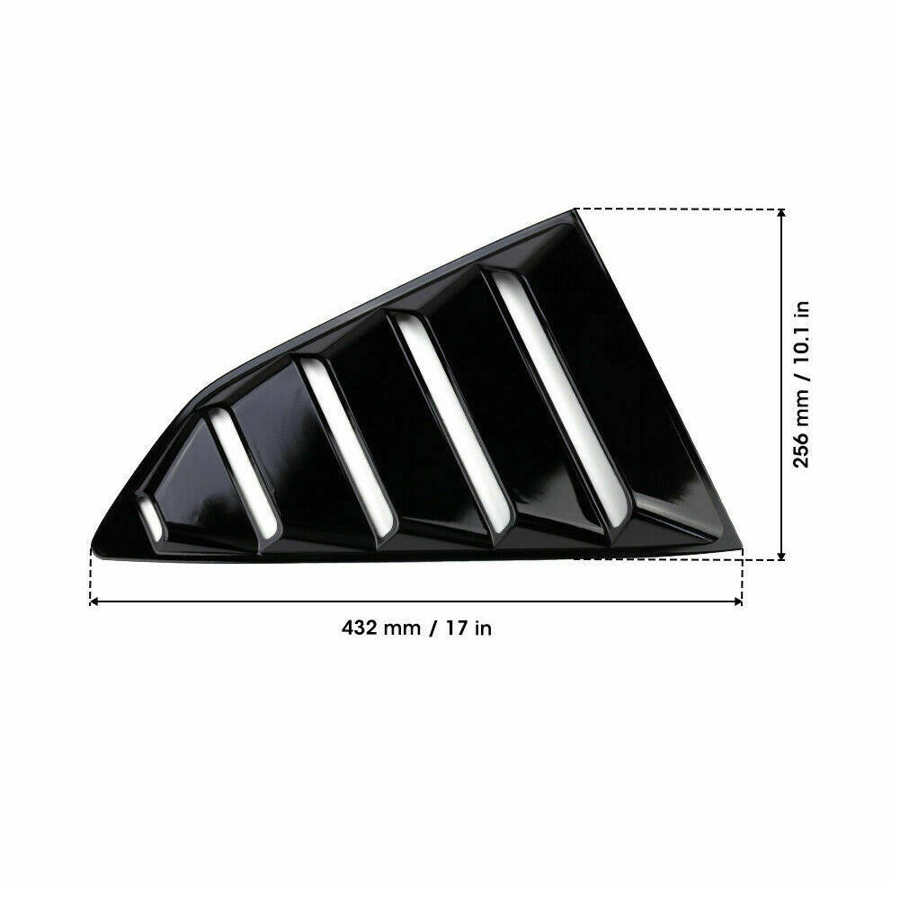 Car Window Louvers Side Air Vent Cover Fit for Chevy Camaro Glossy Black Car Styling