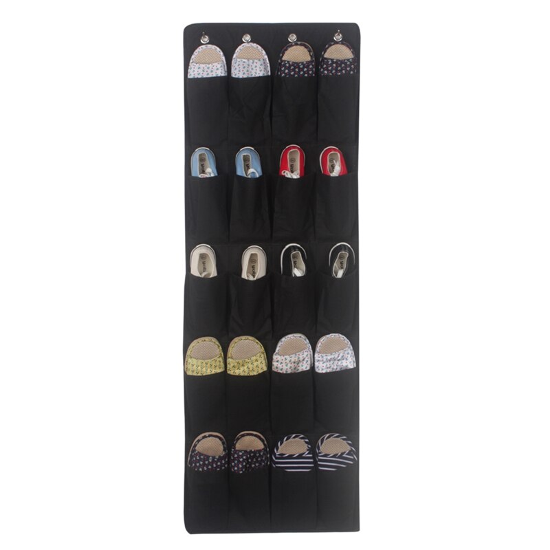 Schoenenrek hanger deur hangende schoenenhanger non-woven stof schoenenrek 20 roosters rek schoenenrek transparante schoenenopslag