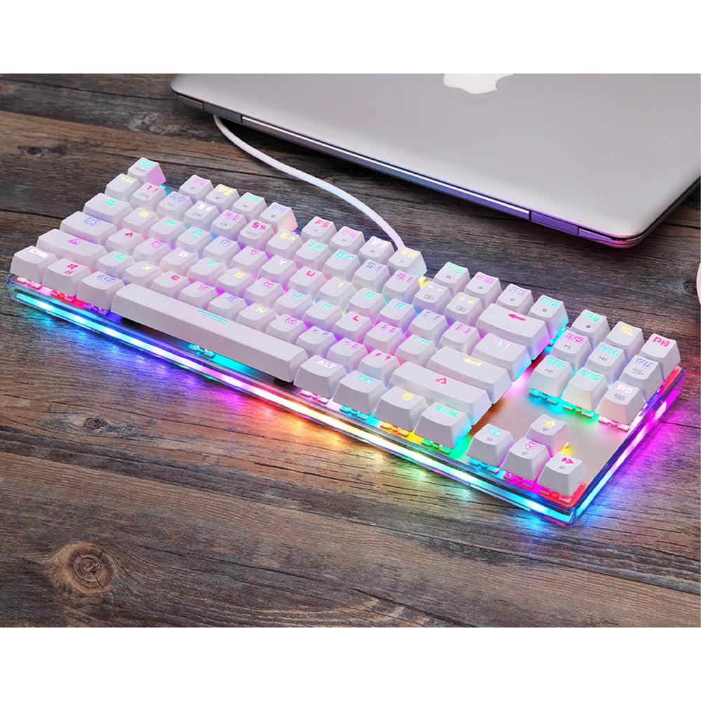 Original Motospeed K87S Gaming keyboards RGB Backlight Blue Red switch Mechanical Keyboard 87 Key for Gamer Russian Hebrew