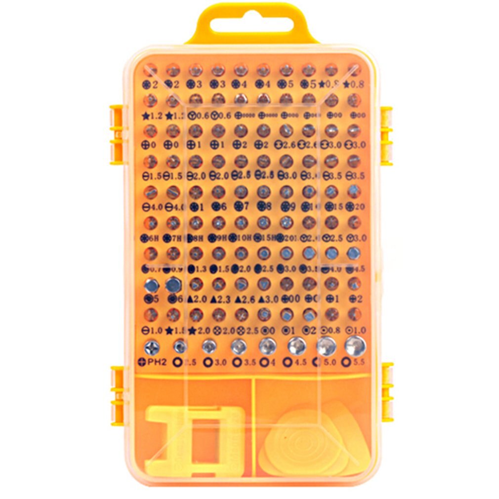 Screwdriver Set Magnetic Screwdriver Bit Torx Multi Mobile Phone Repair Tools Kit Electronic Device Hand Tool: Yellow