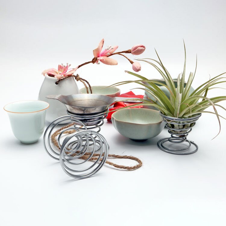 20 Pack Air Plant Stand Container Tillandsia Holder, iron Wire Stand Plant Display Racks - Silver