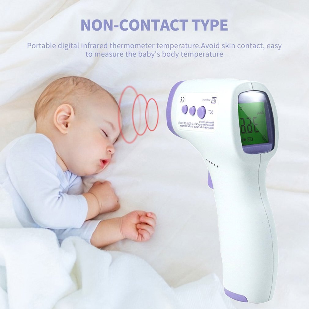 Thermomètre Numérique Silencieux Infrarouge Frontal Et Auriculaire - Sans Contact 0-3cm Pour Enfants Et Adultes