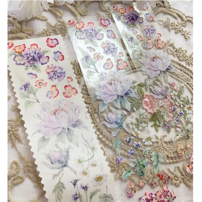 1 Loop 100Cm Zomer Bloemen Washi Tape Sample Afternoon Thee Huisdier Dagboek Speciale Olie Bloem Collage