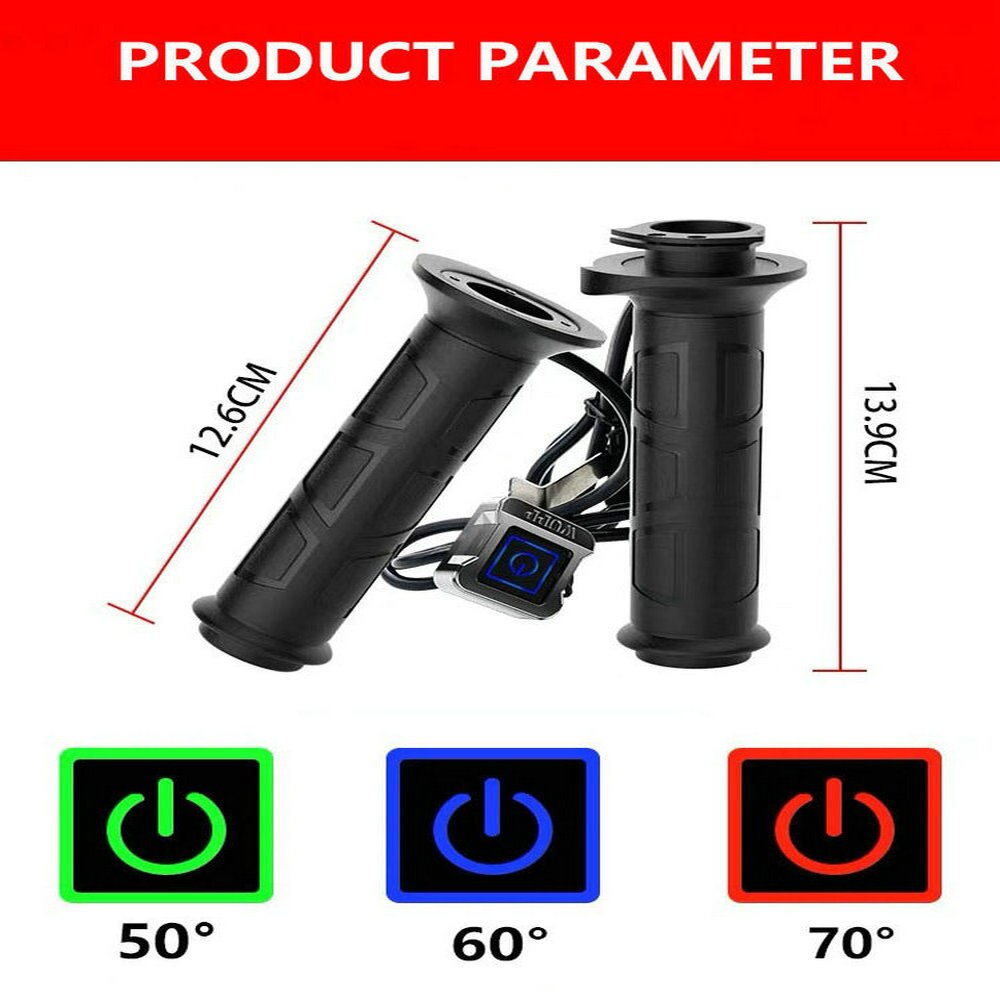 Motorcycle Heated Hand Grips ATV Handlebar Heater Handle Bar Hand Warmer For Kawasaki ninja 250r Kawasaki ninja 400 300