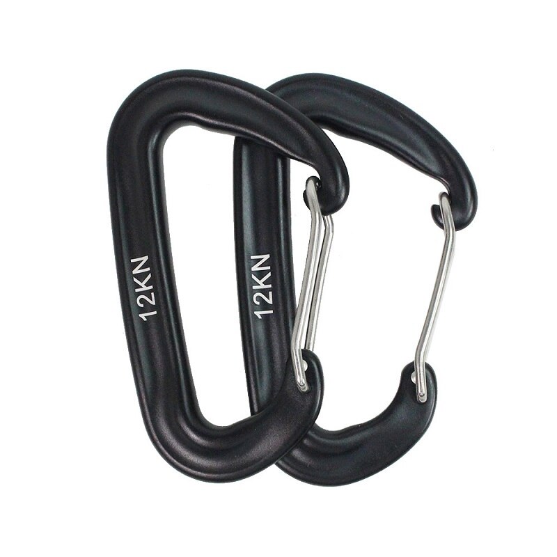 1pcs High-strength Outdoor Climbing Aluminium Alloy D Shape Buckle Carabiner Survial Key Chain Climb Hook Clip Backpack Buckle