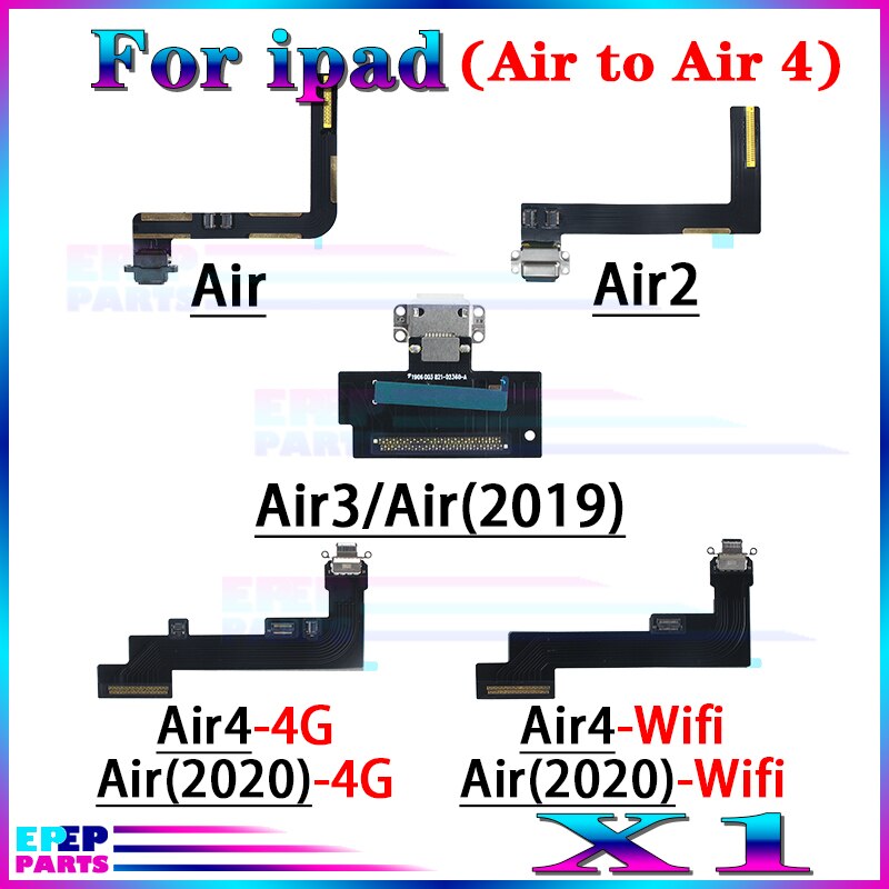 Usb dock-stik ladeport kabel til ipad air 2 3 4 air 3 air 4 3rd 4th generation oplader flex board modul